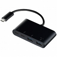 エレコム USB Type-Cコネクタ搭載USBハブ(PD対応) ブラック U3HC-A424P10BK 1個（ご注文単位1個）【直送品】