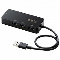 エレコム USB-A 1Gbps有線LANアダプター USBハブ付 ブラック RoHS指令準拠(10物質) EDC-GUA3H2-B 1個（ご注文単位1個）【直送品】