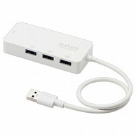 エレコム USB-A 1Gbps有線LANアダプター USBハブ付 ホワイト RoHS指令準拠(10物質) EDC-GUA3H2-W 1個（ご注文単位1個）【直送品】