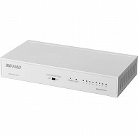 バッファロー Giga対応 スイッチングハブ 金属筐体 電源内蔵 8ポート ホワイト LSW6-GT-8NS/WH 3台/セット（ご注文単位1セット）【直送品】