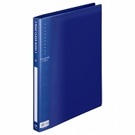 >TANOSEE リングクリヤーブック A4タテ 30穴 10ポケット付属 背幅25mm ブルー 10冊/セット（ご注文単位1セット）【直送品】