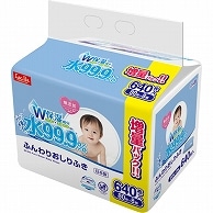 レック 水99.9％ふんわりおしりふきW E00868 640枚 6袋/箱（ご注文単位1箱）【直送品】