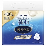 大王製紙 エリエール ウエットティシュー 純水タイプ 贅沢保湿 つめかえ用 400枚 4袋/箱（ご注文単位1箱）【直送品】