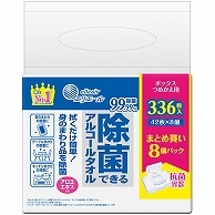 大王製紙 エリエール 除菌できるアルコールタオル ボックスつめかえ用 336枚 4袋/箱（ご注文単位1箱）【直送品】