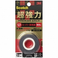 3M スコッチ 超強力両面テープ プレミアゴールド (スーパー多用途) 粗面用 12mm×1.5m KPR-12R 1巻（ご注文単位1巻）【直送品】