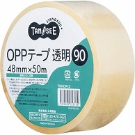 TANOSEE OPPテープ 透明 48mm×50m 90μm 50巻/セット（ご注文単位1セット）【直送品】