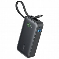 アンカージャパン USB-Cケーブル一体型 モバイルバッテリー Anker Nano Power Bank 30W ブラック A1259N11 1個（ご注文単位1個）【直送品】