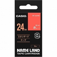 カシオ NAME LAND スタンダードテープ 24mm×8m 赤/白文字 XR-24ARD 1個（ご注文単位1個）【直送品】