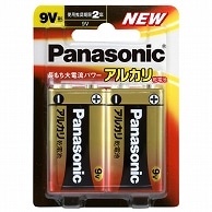 パナソニック アルカリ乾電池 9V形 6LR61XJ/2B 2本/袋（ご注文単位1袋）【直送品】