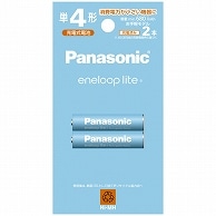 パナソニック 充電式ニッケル水素電池 eneloop lite お手軽モデル 単4形 BK-4LCD/2H 2本/袋（ご注文単位1袋）【直送品】