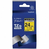 >ブラザー ピータッチ TZeテープ フレキシブルIDテープ 24mm 黄/黒文字 TZE-FX651 1個（ご注文単位1個）【直送品】