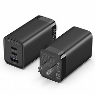 ベンション 3-port USB(C＋C＋A) GaN コンセント充電器(65W/30W/30W) ブラック FE-8609 1個（ご注文単位1個）【直送品】