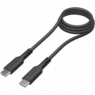 >多摩電子工業 USB2.0 Type-C/Type-Cソフトケーブル 過熱防止 ブラック 1.0m TH279CC10K 1本（ご注文単位1本）【直送品】