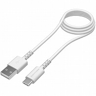 >多摩電子工業 USB2.0 Type-C/USBケーブル 抗菌 ホワイト 1.0m TH149CA10QW 1本（ご注文単位1本）【直送品】