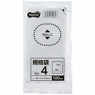 TANOSEE 規格袋 4号 0.02×90×170mm 100枚 30袋/箱（ご注文単位1箱）【直送品】