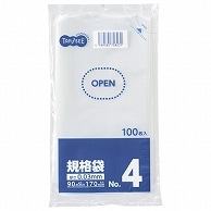 TANOSEE 規格袋 4号 0.03×90×170mm 100枚/袋（ご注文単位1袋）【直送品】