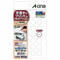 エーワン 手書きもプリントもできるラベル はがきサイズ 丸型28面 15mmφ 26103 12枚/冊（ご注文単位1冊）【直送品】