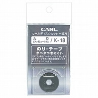 >カール事務器 ディスクカッター用替刃(フッ素コート丸刃) K-18 1枚（ご注文単位1枚）【直送品】