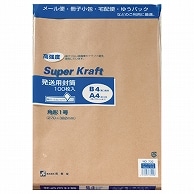 >ピース 発送用封筒スーパークラフト テープ付 角1 100g/㎡ 732-00 100枚/袋（ご注文単位1袋）【直送品】