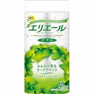 大王製紙 エリエール トイレットティシュー リーフプリント ダブル 芯あり 香りつき 25m 12ロール/袋（ご注文単位1袋）【直送品】