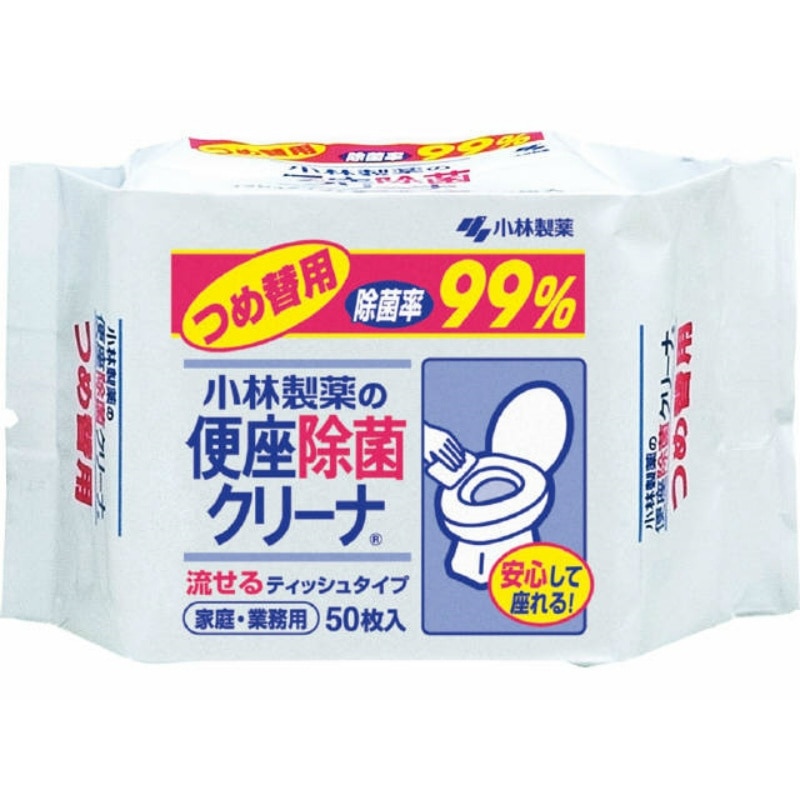 小林製薬　便座除菌クリーナー　つめ替用　50枚入 1個（ご注文単位1個）【直送品】