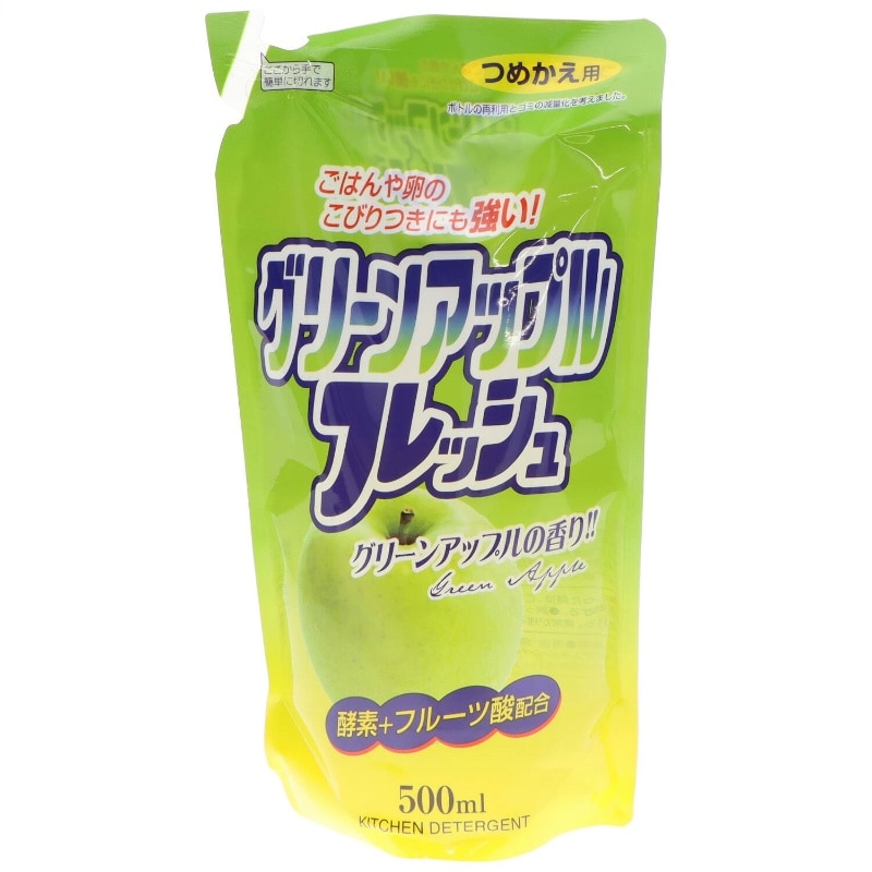 ロケット石鹸　詰替用フルーツ酸配合フレッシュアップル500ML 1個（ご注文単位1個）【直送品】