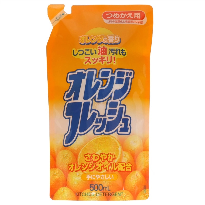 ロケット石鹸　オレンジオイル配合フレッシュ詰替　500ML 1個（ご注文単位1個）【直送品】