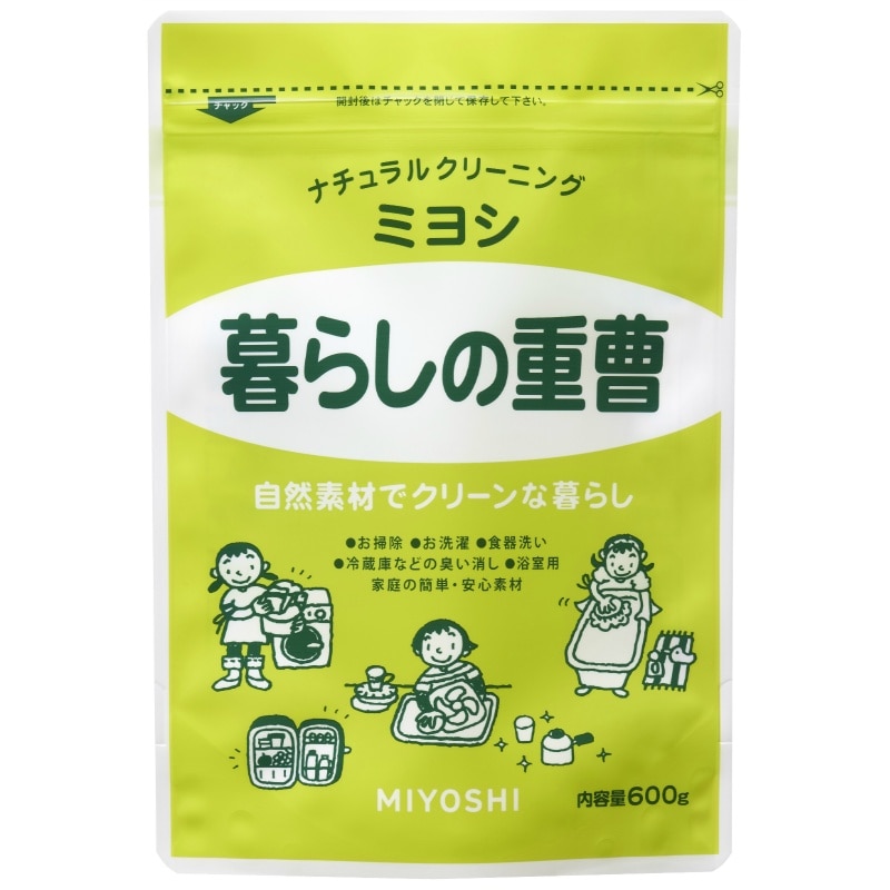 ミヨシ石鹸　暮らしの重曹600G 1個（ご注文単位1個）【直送品】