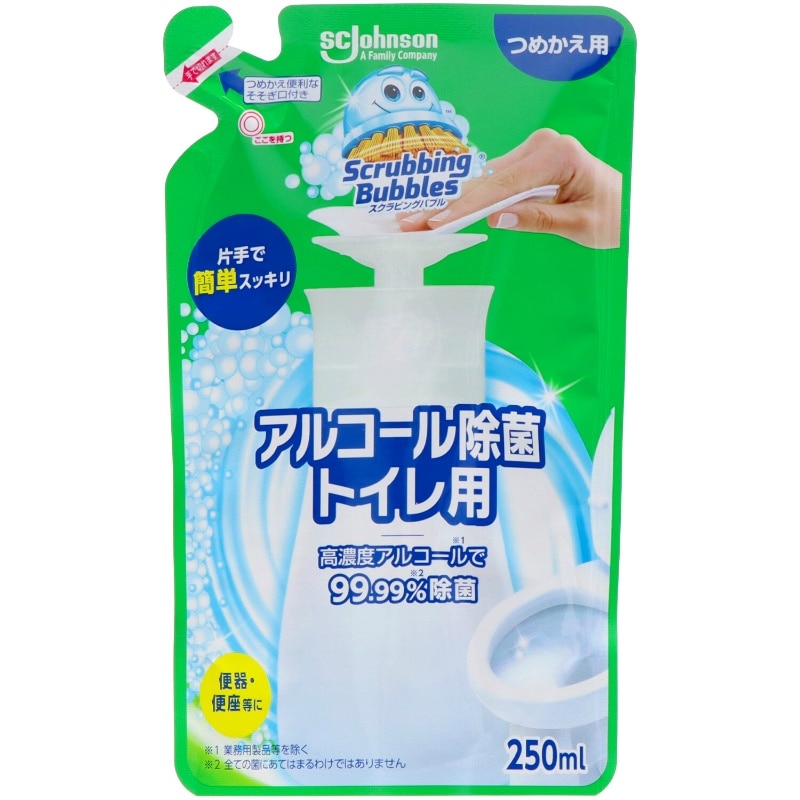 ジョンソン　スクラビングバブル　アルコール除菌トイレ用　つめかえ用　250ML 1個（ご注文単位1個）【直送品】