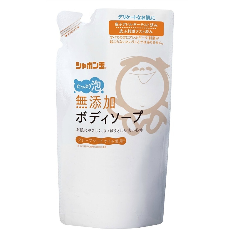 シャボン玉石けん　無添加ボディソープたっぷり泡つめかえ470ML 1個（ご注文単位1個）【直送品】