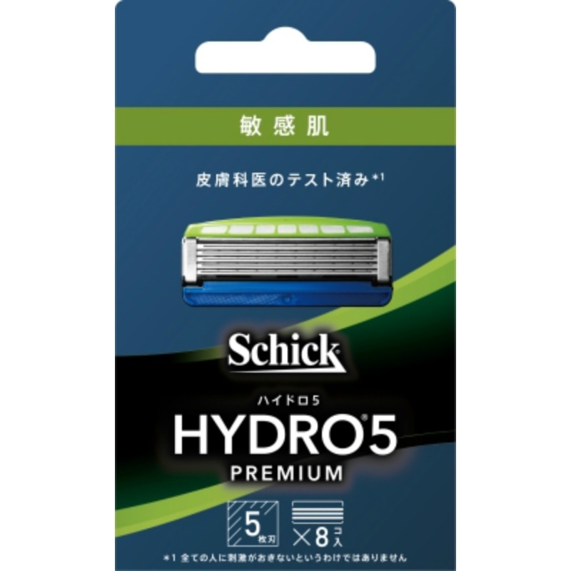 シック・ジャパン　ハイドロ5プレミアム敏感肌替刃　8個入 1パック（ご注文単位1パック）【直送品】