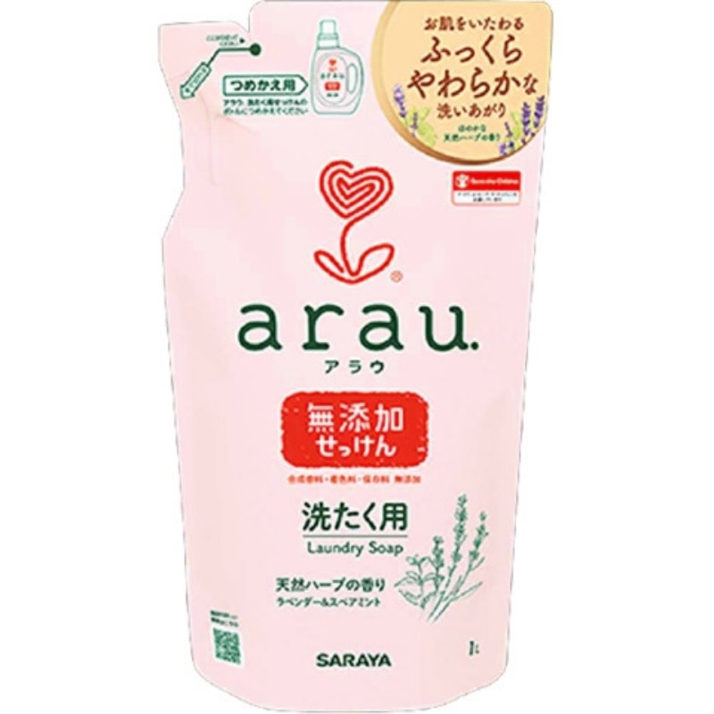 サラヤ　アラウ　洗たく用せっけん詰替用　1000ML 1個（ご注文単位1個）【直送品】