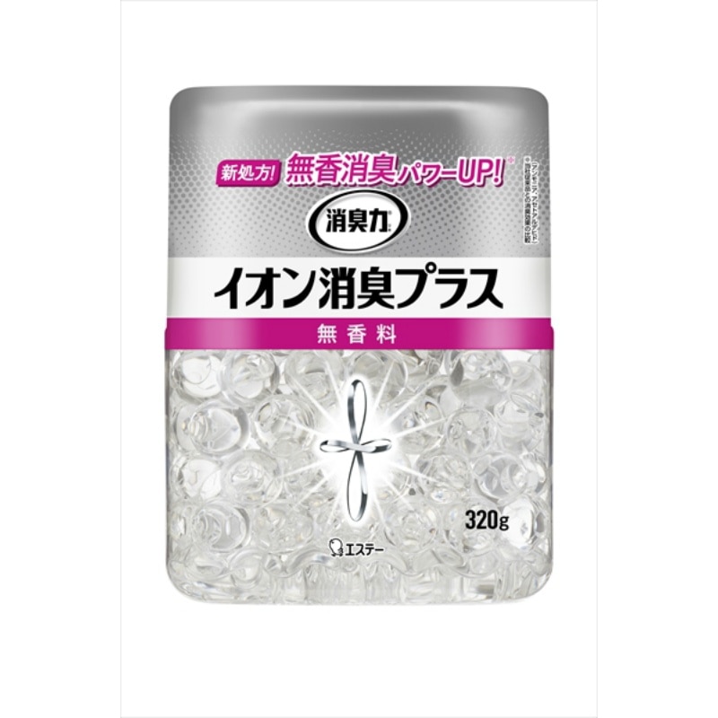 エステー　消臭力 クリアビーズ イオン消臭プラス 消臭剤 本体 無香料320G 1個（ご注文単位1個）【直送品】