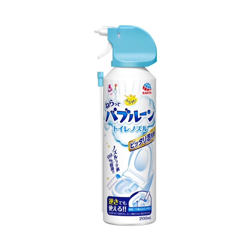 アース製薬　らくハピ　バブルーン　トイレノズル　200ML 1個（ご注文単位1個）【直送品】