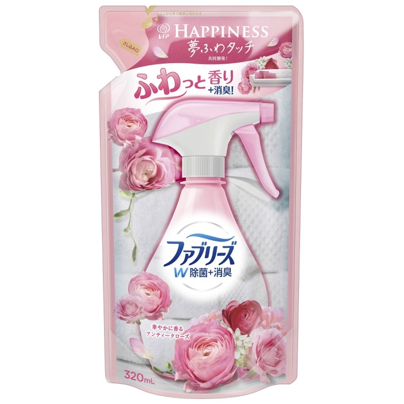 P＆Gジャパン合同会社　ファブリーズ with レノアハピネス アンティークローズ＆フローラルの香り つめかえ用320ML 1個（ご注文単位1個）【直送品】