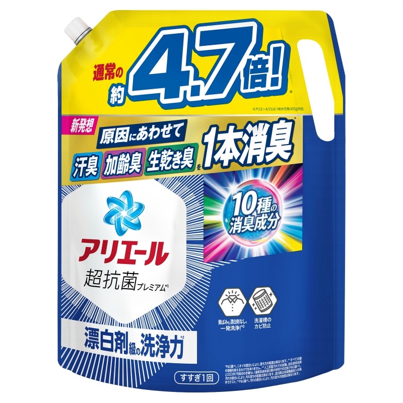 P＆Gジャパン合同会社　アリエールジェル　つめかえ超ウルトラジャンボサイズ1910G 1個（ご注文単位1個）【直送品】