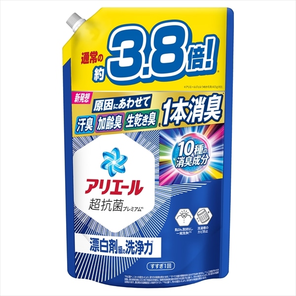 >P＆Gジャパン　アリエールジェル　詰替ウルトラジャンボサイズ　1550G 1個（ご注文単位1個）【直送品】