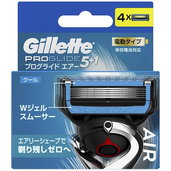 P＆Gジャパン　ジレット　プログライドエアー電動ホルダー　替刃　4個入 1箱（ご注文単位1箱）【直送品】