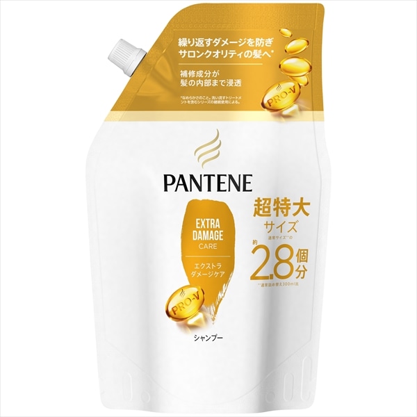 P＆Gジャパン　パンテーン　エクストラダメージケア　シャンプー　詰替　超特大サイズ　860ML 1個（ご注文単位1個）【直送品】