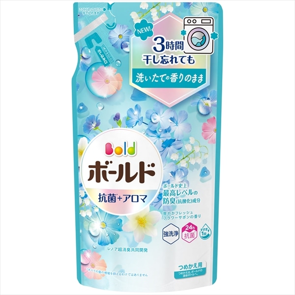 P＆Gジャパン　ボールドジェル　爽やかフレッシュフラワーサボンの香り　つめかえ用　400G 1個（ご注文単位1個）【直送品】