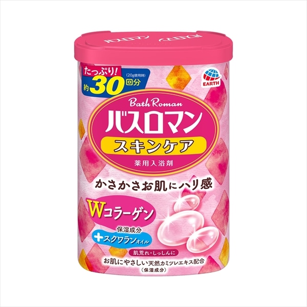 アース製薬　バスロマン　スキンケア　Wコラーゲン　600G 1個（ご注文単位1個）【直送品】