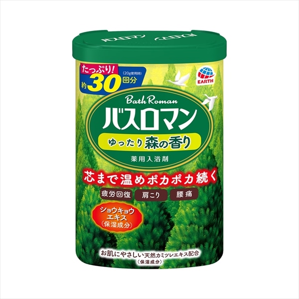 アース製薬　バスロマン　ゆったり森の香り　600G 1個（ご注文単位1個）【直送品】