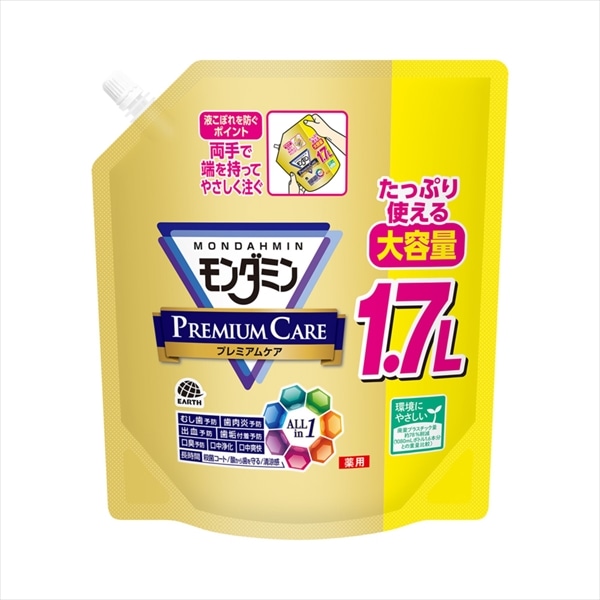 アース製薬　モンダミンプレミアムケア　パウチタイプ　1.7L 1個（ご注文単位1個）【直送品】