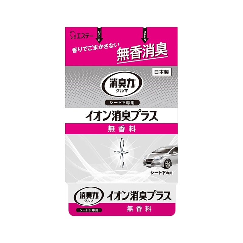 エステー　クルマの消臭力　シート下専用　イオン消臭プラス　無香料　200G 1個（ご注文単位1個）【直送品】