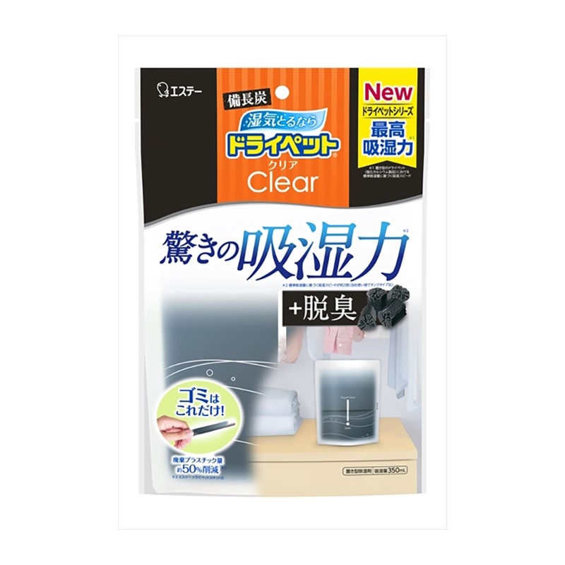 エステー　備長炭ドライペット　クリア　350ML 1個（ご注文単位1個）【直送品】