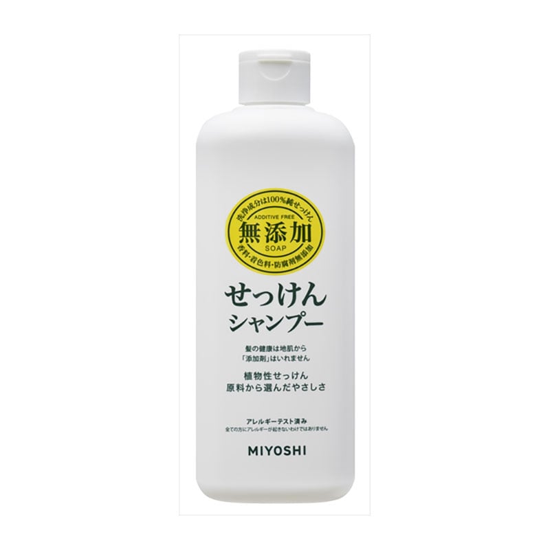 ミヨシ石鹸　無添加せっけんシャンプー　本体　350ML 1個（ご注文単位1個）【直送品】