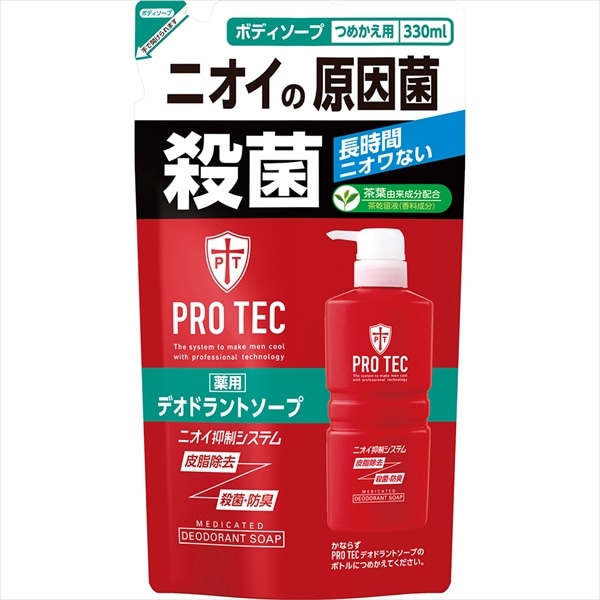 ライオン　PRO　TEC　デオドラントソープ　つめかえ用　330ML 1個（ご注文単位1個）【直送品】