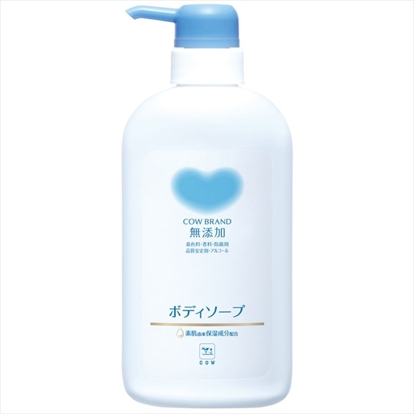 牛乳石鹸共進社　カウブランド　無添加ボディソープ　ポンプ付　500ML 1個（ご注文単位1個）【直送品】