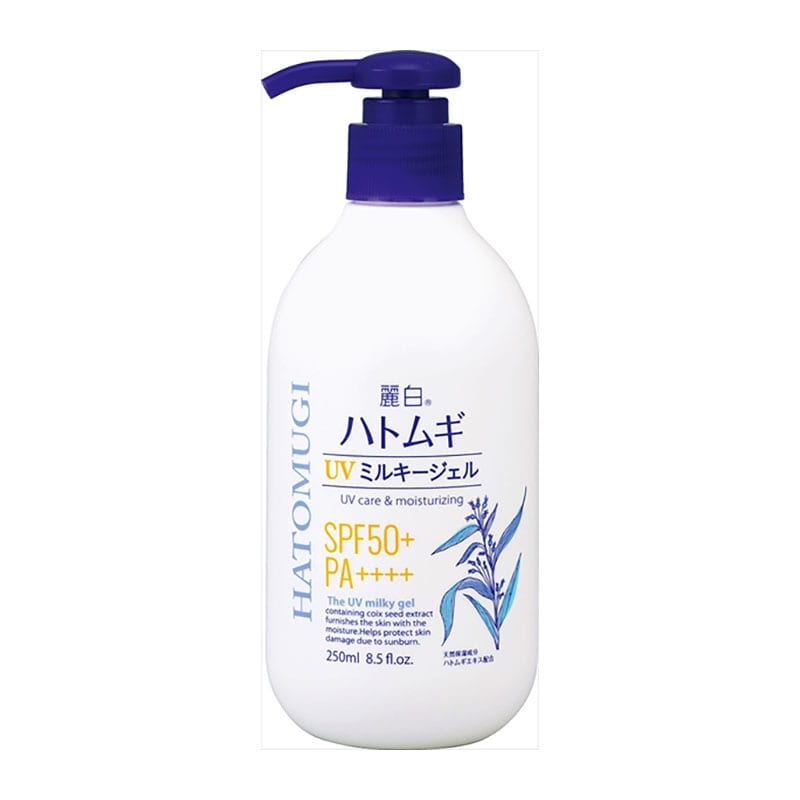 熊野油脂　ハトムギ　UVミルキージェル　SPF50＋　PA＋＋＋＋　ポンプタイプ　250ML 1個（ご注文単位1個）【直送品】