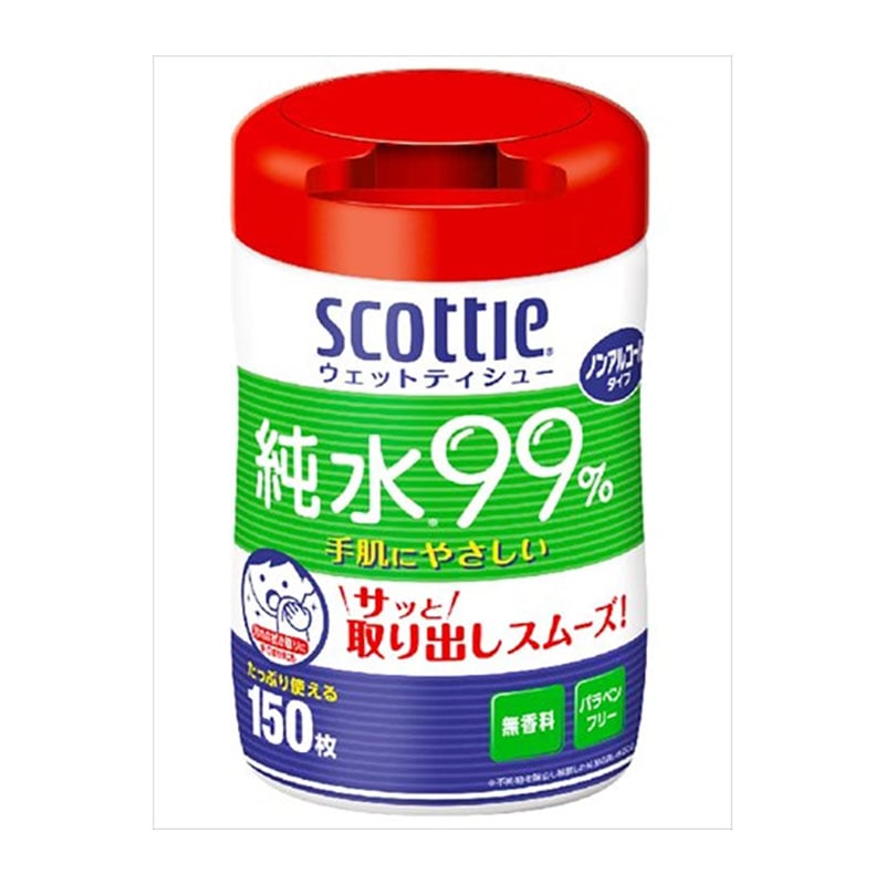 日本製紙クレシア　スコッティ　ウェットティシュー　本体　150枚入 1個（ご注文単位1個）【直送品】